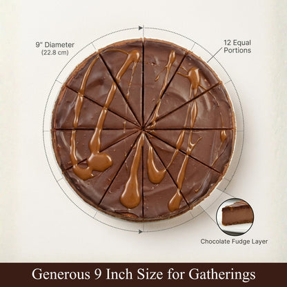 Andy Anand Chocolate Fudge Cheesecake, 9-Inch, 2 lb – Freshly Baked, Real California Cream Cheese, No Preservatives, Birthday & Holiday Gift