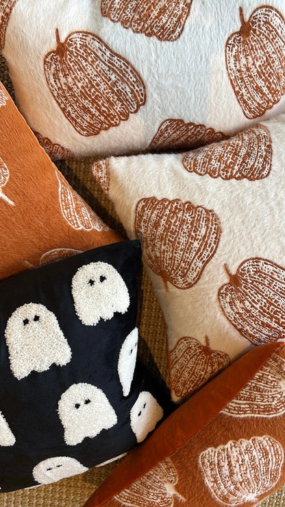 Black Ghost Pillow Cover