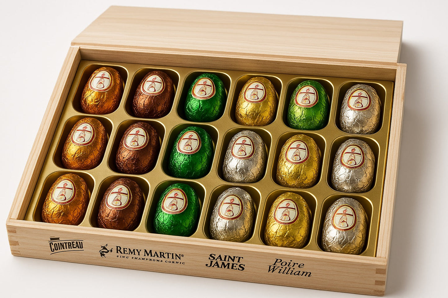Andy Anand European Dark Chocolate Bottles with Non-Alcoholic Cordials, 18 pc, 8.74 oz – Wooden Gift Box, Birthday & Holiday Gourmet Gift