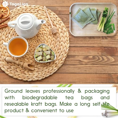 FreshDrinkUS Morning Vitality Digest & Detox Mix, Fennel, Ginger & Lemongrass Herbal Tea Bags Bundle, 100% Natural & Pure Seeds and Leaves, No Sugar, No Caffeine, No Gluten, Vegan, Biodegradable Tea Bags, Hand-Made Process – Herbal Beverage