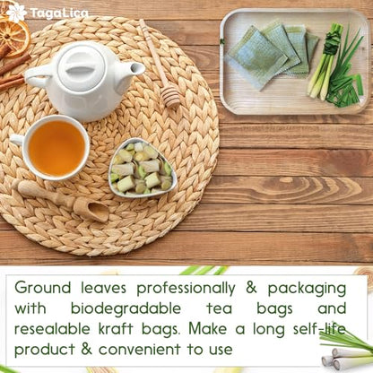 FreshDrinkUS Morning Vitality Digest & Detox Mix, Fennel, Ginger & Lemongrass Herbal Tea Bags Bundle, 100% Natural & Pure Seeds and Leaves, No Sugar, No Caffeine, No Gluten, Vegan, Biodegradable Tea Bags, Hand-Made Process – Herbal Beverage