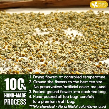 Smooth Sleep & Digest Duo, Chamomile Flower & Fennel Seed Herbal Tea Bags, 100% Natural & Pure Flowers and Seeds, Eco-Conscious & Biodegradable Tea Bags, No Sugar, No Caffeine, No Gluten, Vegan – Herbal Beverage