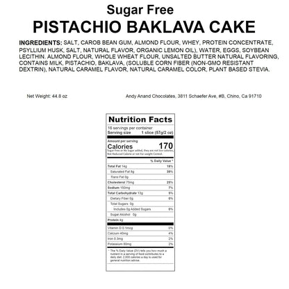 Andy Anand Sugar Free Baklava Pistachios Cake: A Heavenly Fusion, California's Fresh Bakeries That Deliver Sugar Free Cakes (9-inch, 2.8 lbs)
