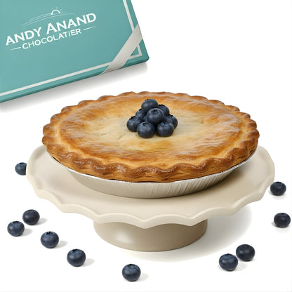 Andy Anand Sugar-Free Blueberry Pie, 2.9 lb – Keto & Diabetic-Friendly, Whole Blueberries, Flaky Crust, No Added Sugar, Birthday Gift Box