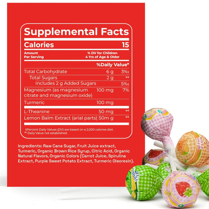 Andy Anand Sugar-Free Magnesium Lollipops & Sweet-Calm Combo, 29 ct, 8.8 oz – Real Fruit Juice, Keto, Kids Support, Birthday Gift Box
