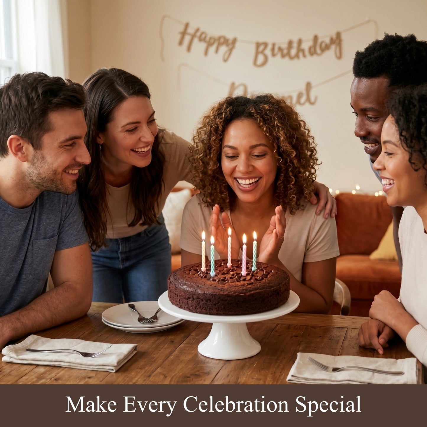 Andy Anand Sugar-Free Gluten-Free Dark Chocolate Cake, 9-Inch, 2.9 lb – Keto & Diabetic-Friendly, Birthday & Holiday Gift