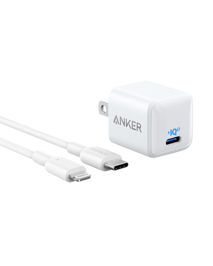 Anker <b>511</b> Charger (Nano) with USB-C to Lightning Cable