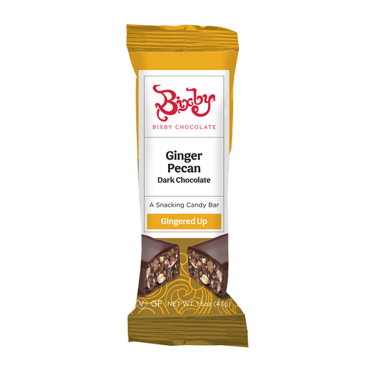 Gingered Up® - Dark Chocolate + Crystalized Ginger & Pecan (Vegan)