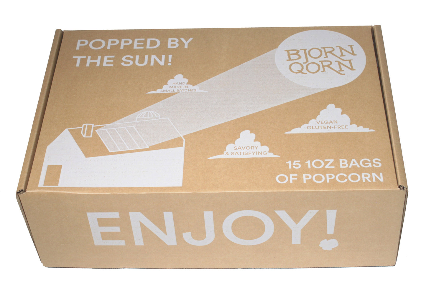 Bjorn Qorn Popcorn Classic Bags - 15-Pack x 1oz Bag case
