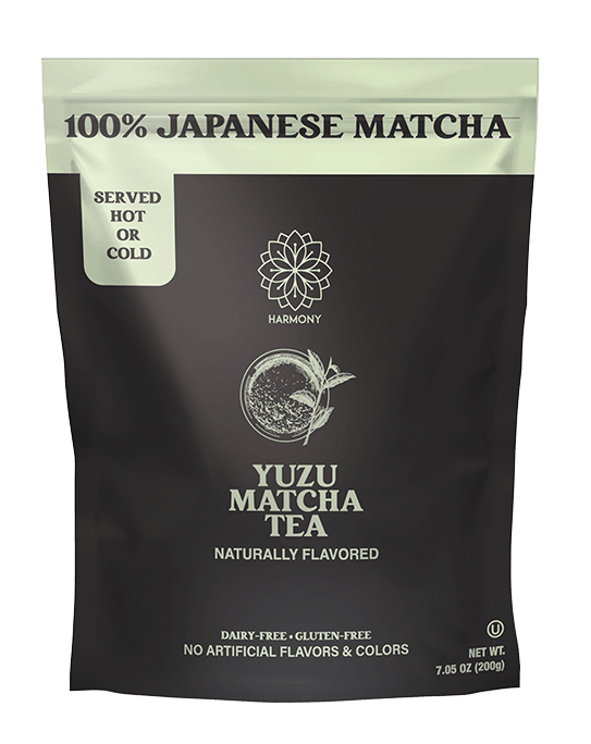 Harmony Matcha Yuzu – Premium Shade-Grown Japanese Matcha, Sweetened with Organic Sugar, 20 Servings