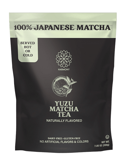 Harmony Matcha Yuzu – Premium Shade-Grown Japanese Matcha, Sweetened with Organic Sugar, 20 Servings