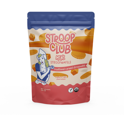 Stroop Club Mini Traditional Caramel Organic and Plant Based Stroopwafels