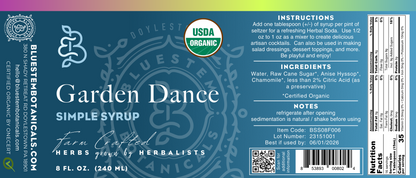 Garden Dance Simple Syrup - Organic