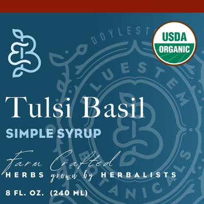 Tulsi Basil Simple Syrup - Organic