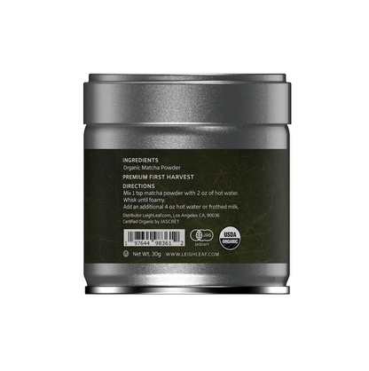 Premium Organic Ceremonial Grade Matcha - 30g Tin