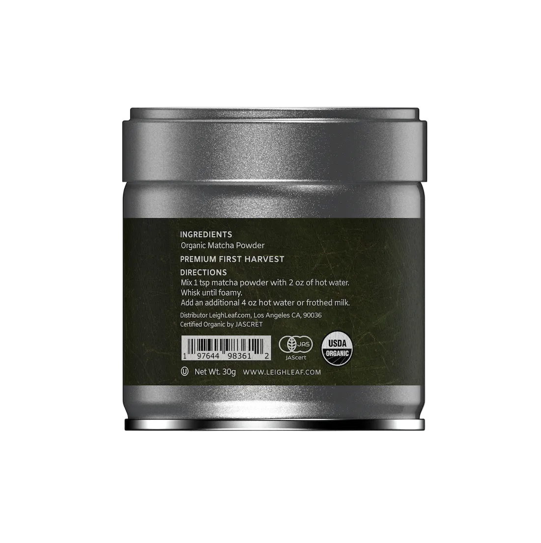 Premium Organic Ceremonial Grade Matcha - 30g Tin