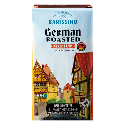 Barissimo German Roasted Medium Roast Ground Coffee, Low Acidity, 17.6 oz.