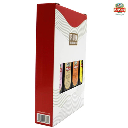 Basso 1904 Infused Extra Virgin Olive Oil Gift Set – 4 x 8.5 fl. oz (250 ml)