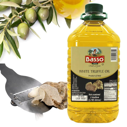 Basso 1904, White Truffle Infused Extra Virgin Olive Oil – 1 Gallon (3.8 L)