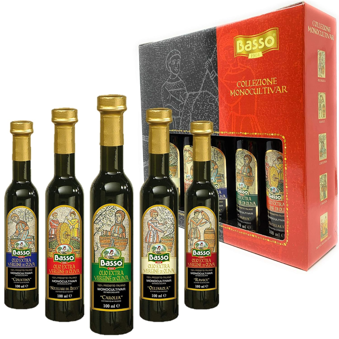 Basso 1904 Extra Virgin Olive Oil Limited Edition Gift Set (5 x 100 ml)