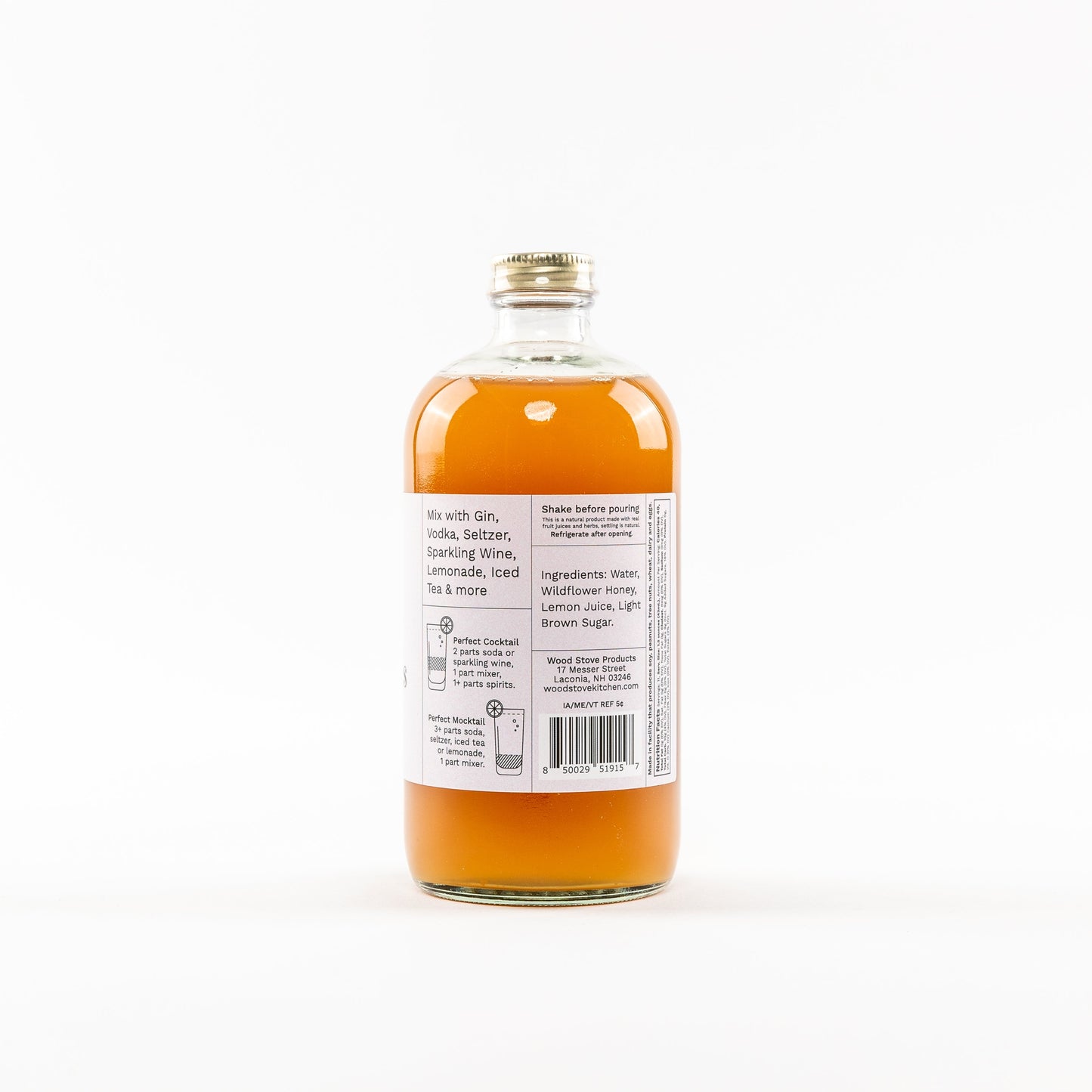 Bee's Knees Cocktail or Mocktail Mixer, 16 oz by Wood Stove Kitchen