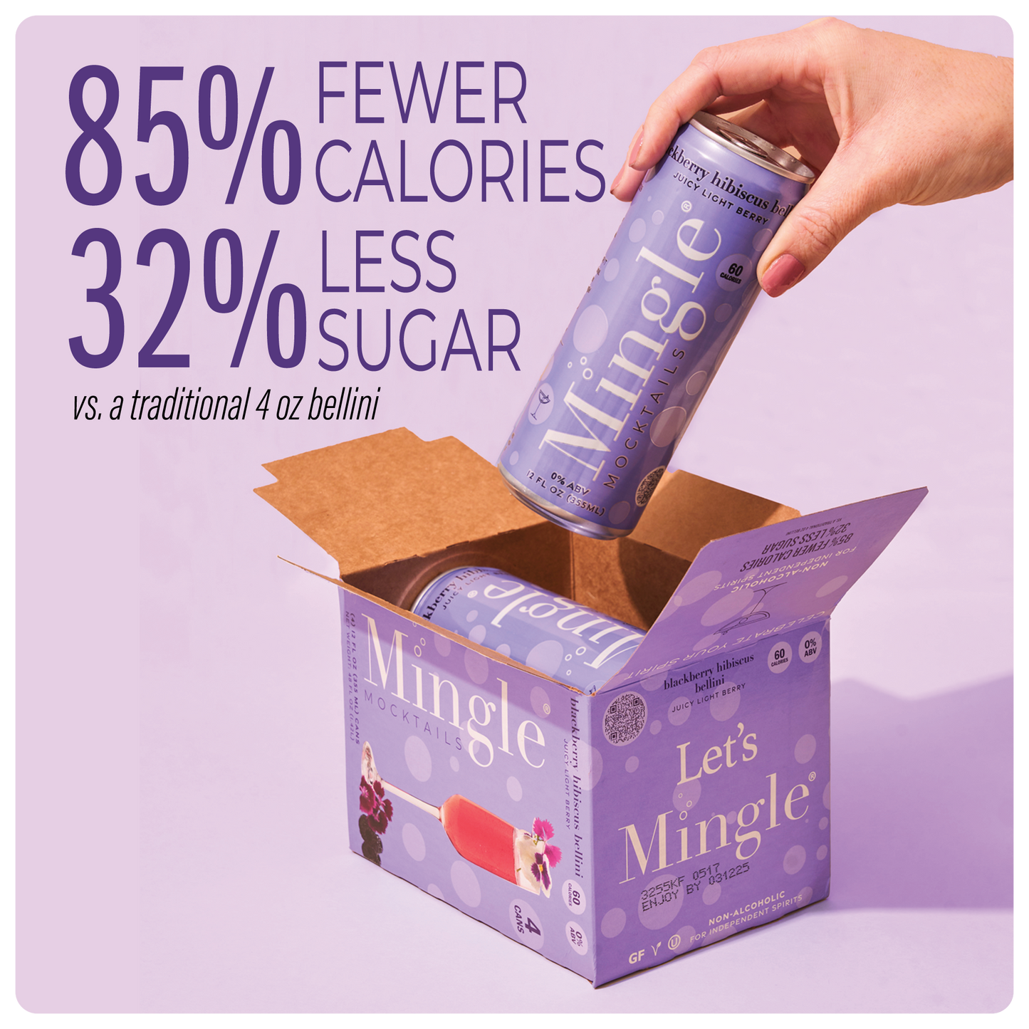 Blackberry Hibiscus Bellini by Mingle Mocktails - Non Alcoholic Beverages