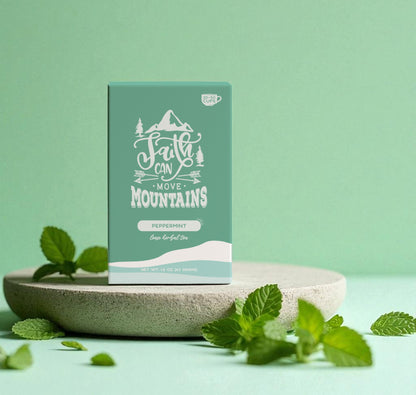 Bible Verse Tea "Faith Can Move Mountains" Peppermint Tea