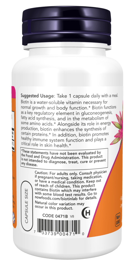 Biotin 5,000 mcg Veg Capsules