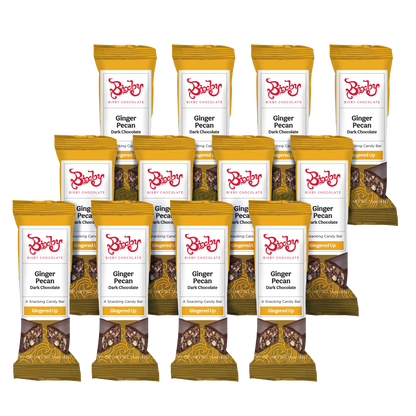Gingered Up® - Dark Chocolate + Crystalized Ginger & Pecan (Vegan)