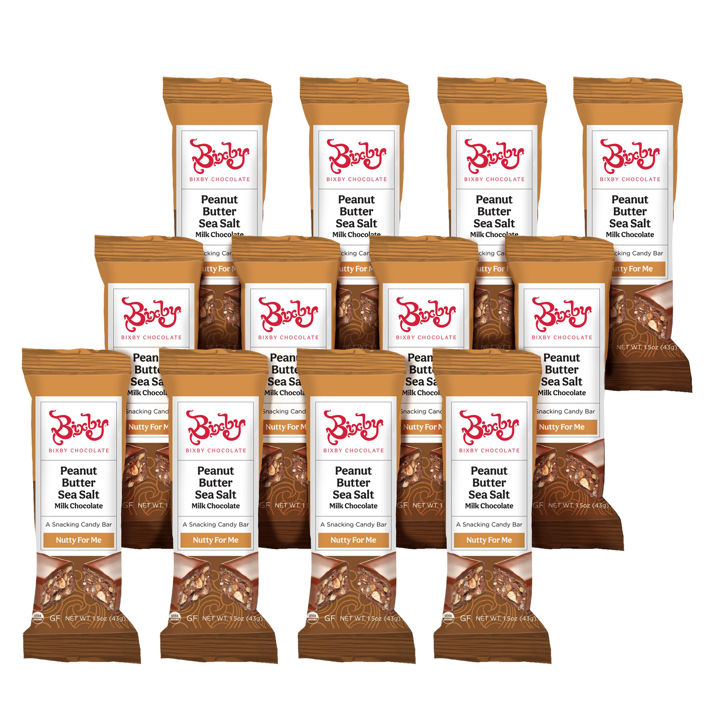 Nutty for Me - Milk Chocolate + Crunchy Peanut Butter + Maine Sea Salt