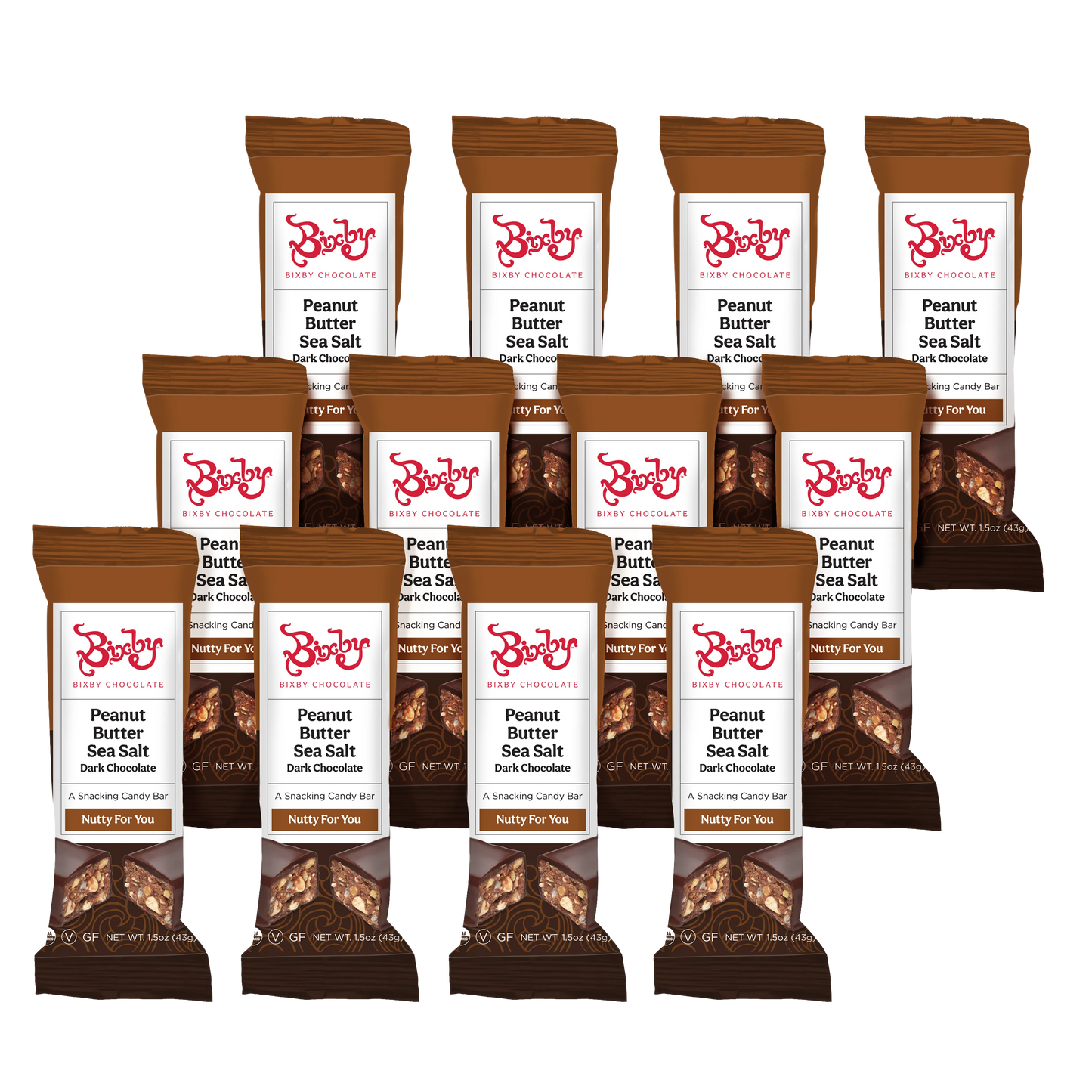 Nutty for You® - Dark Chocolate + Crunchy Peanut Butter + Maine Sea Salt (Vegan)