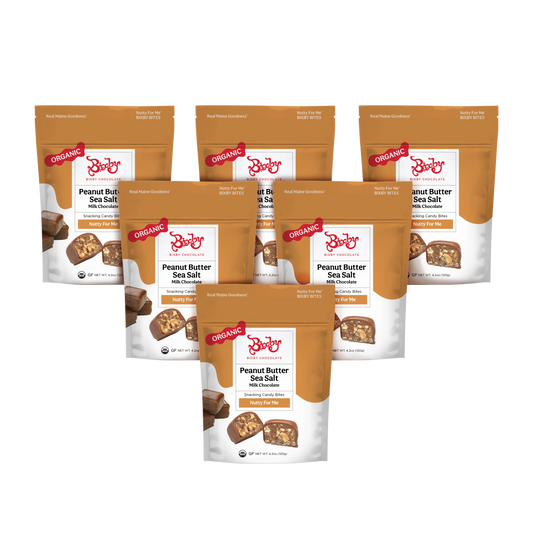 Nutty For Me Bixby Bites: Milk Chocolate + Crunchy Peanut Butter + Maine Sea Salt