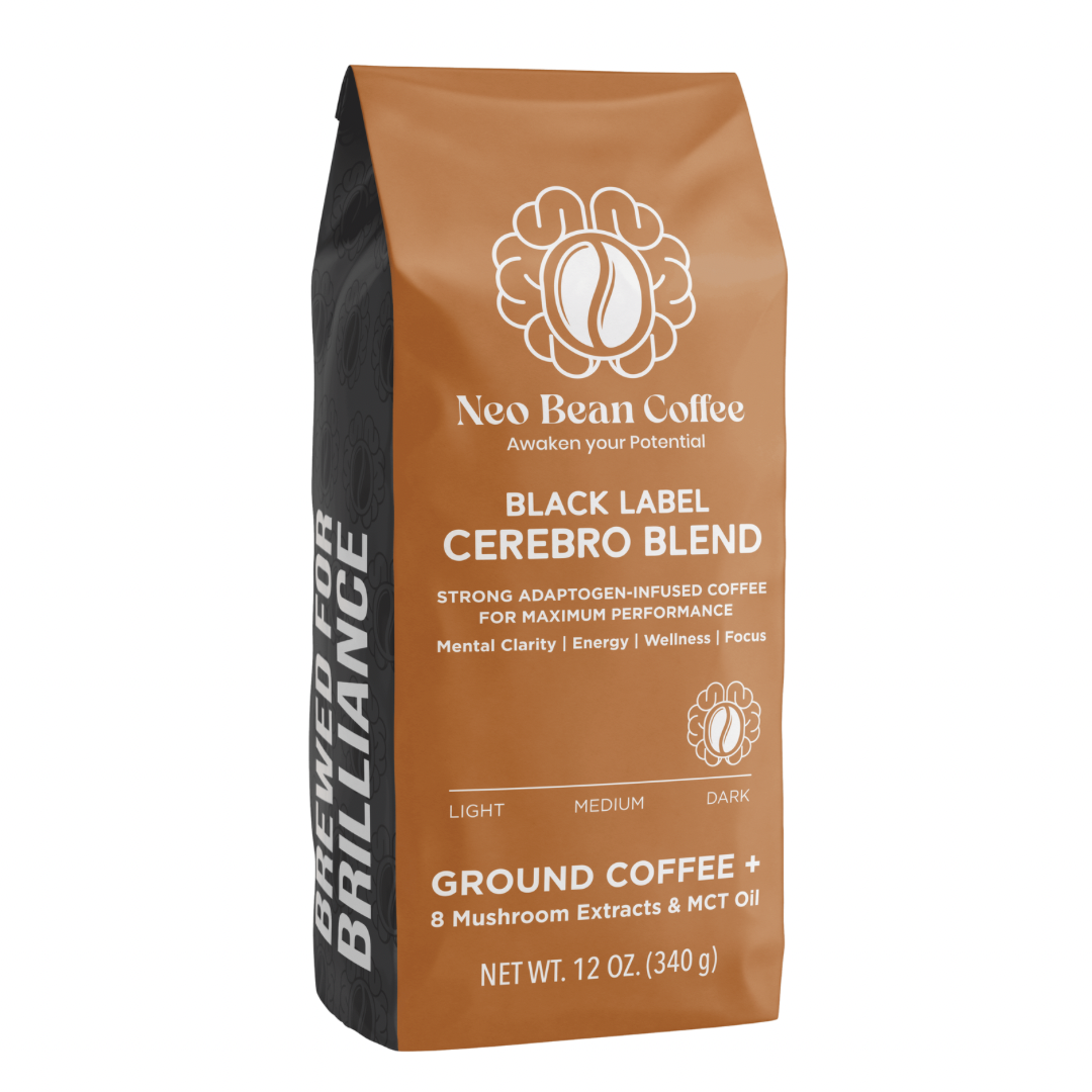 Neobean Cerebro Blend - Mushroom Coffee - Specialty Coffee with 8 Adaptogens