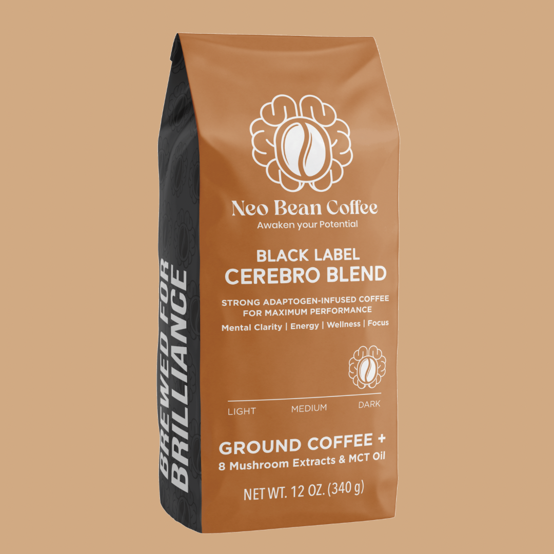 Neobean Cerebro Blend - Mushroom Coffee - Specialty Coffee with 8 Adaptogens
