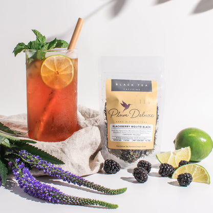 Plum Deluxe Tea Blackberry Mojito Black Tea (Lime - Maple - Spearmint)