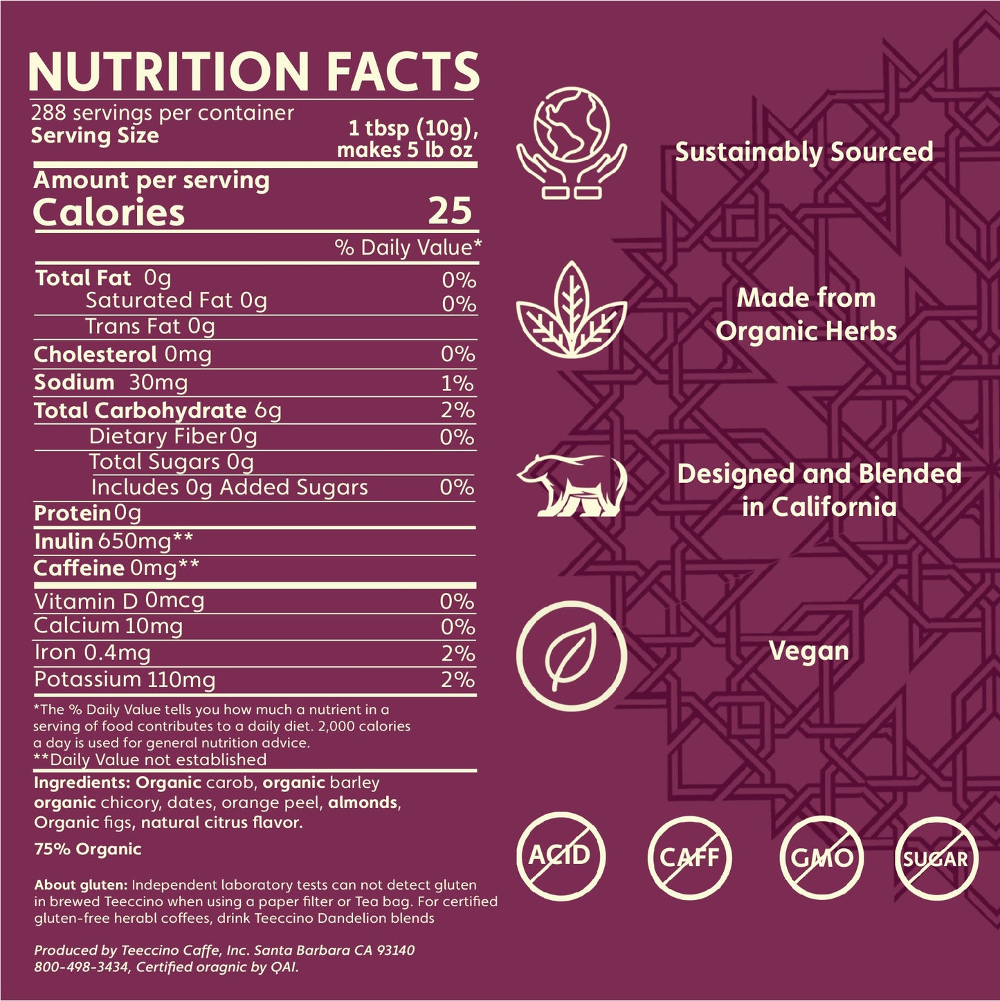 Blood Orange Chicory Herbal Coffee