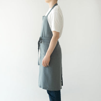 Linen Tales Blue Fog Linen Chef Apron