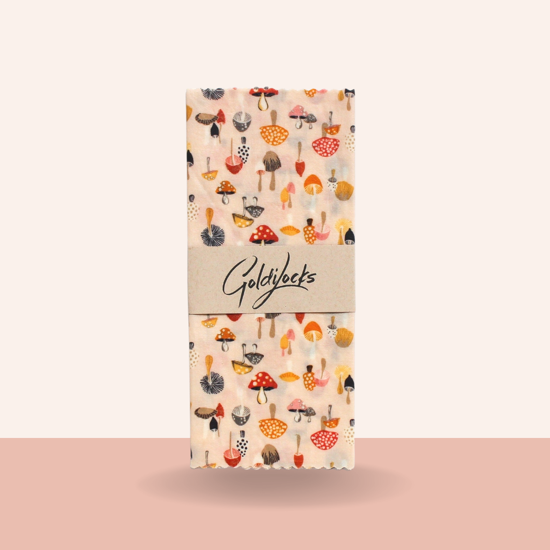 Goldilocks Goods Beeswax Food Wraps: Mushrooms Single Medium