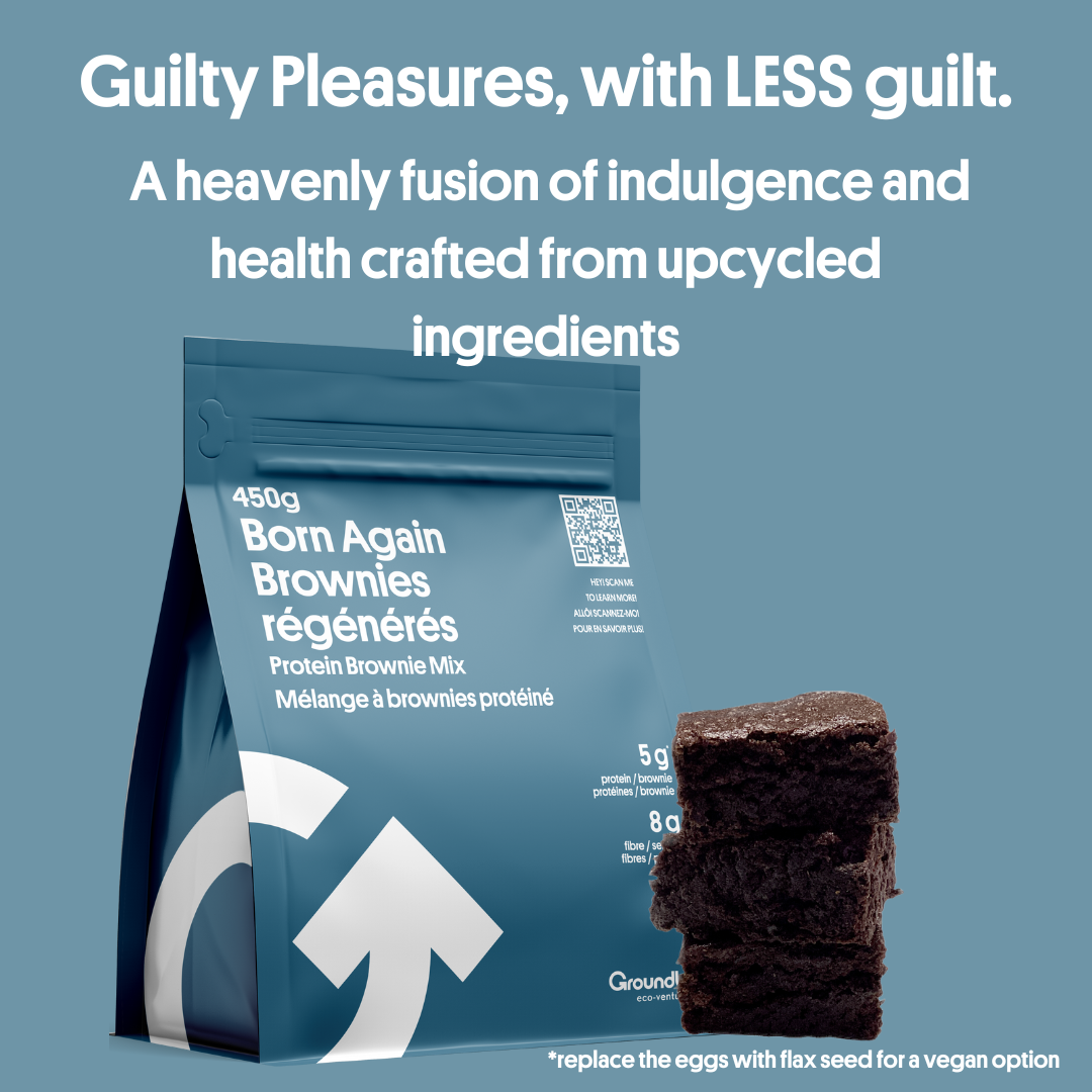 GroundUp Eco Venture Born Again Protein Brownie Mix, Upcycled Bag - 1 Bag (450g)