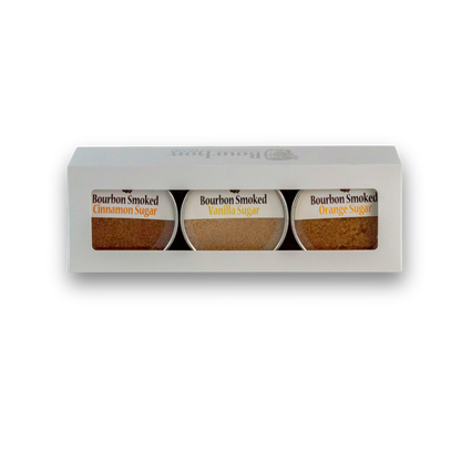 Bourbon Smoked Sugars Trio - Orange, Vanilla, Cinnamon