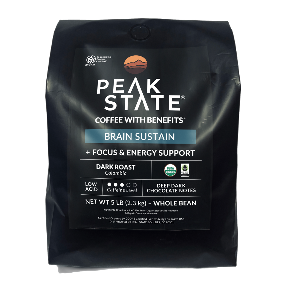BRAIN SUSTAIN Dark Roast - 5 Pound Bag