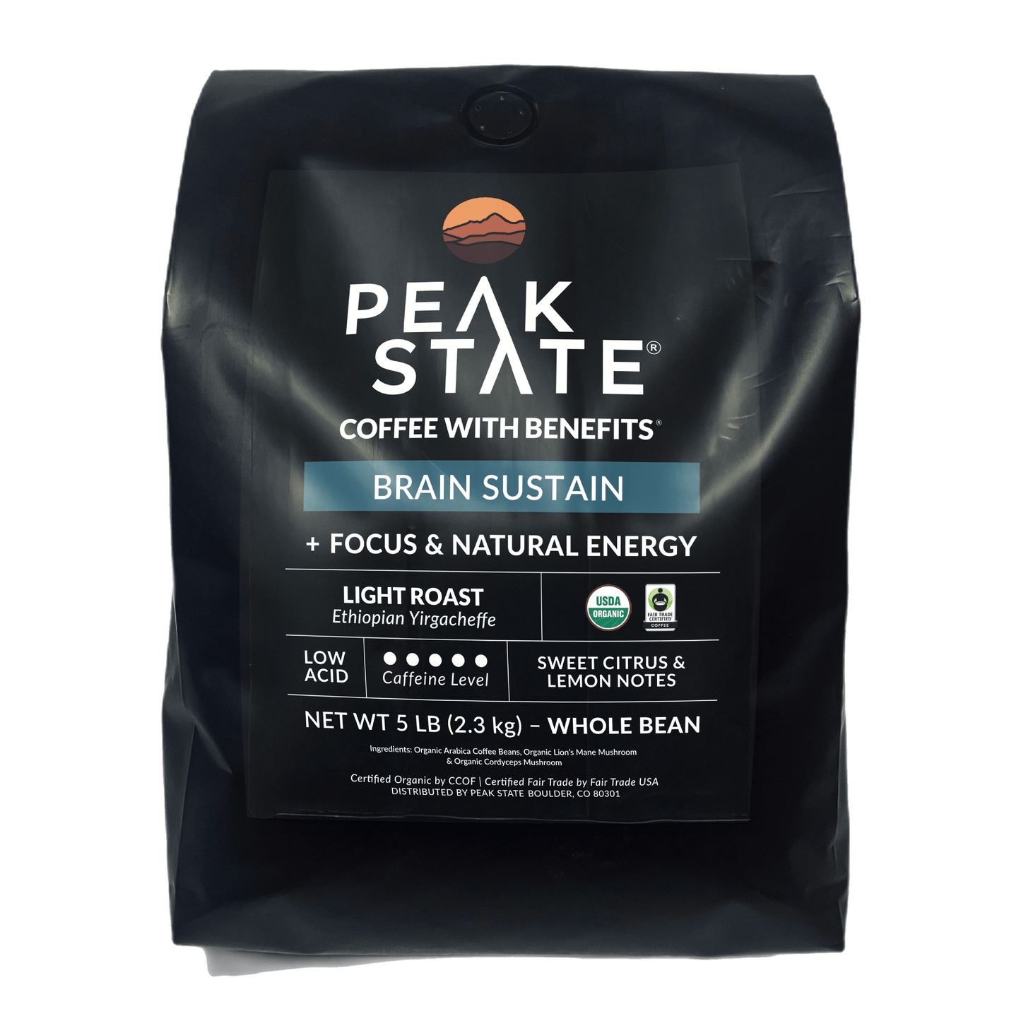 BRAIN SUSTAIN Dark Roast - 5 Pound Bag