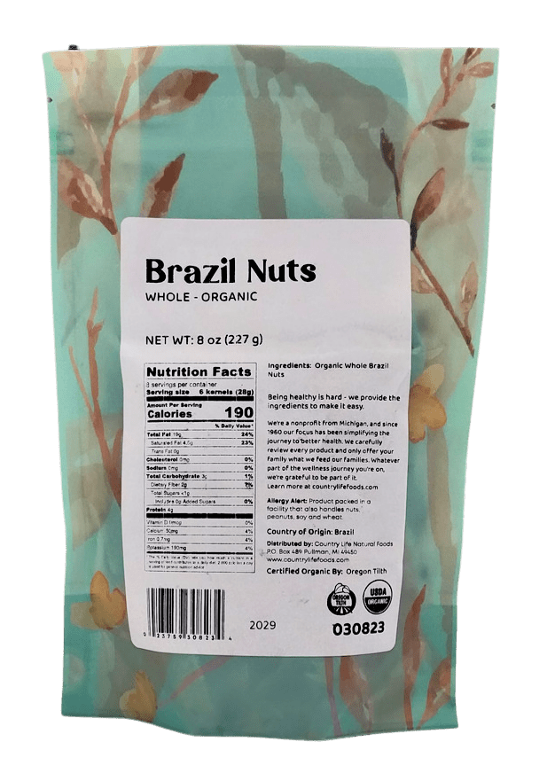 Brazil Nuts, Whole, Organic