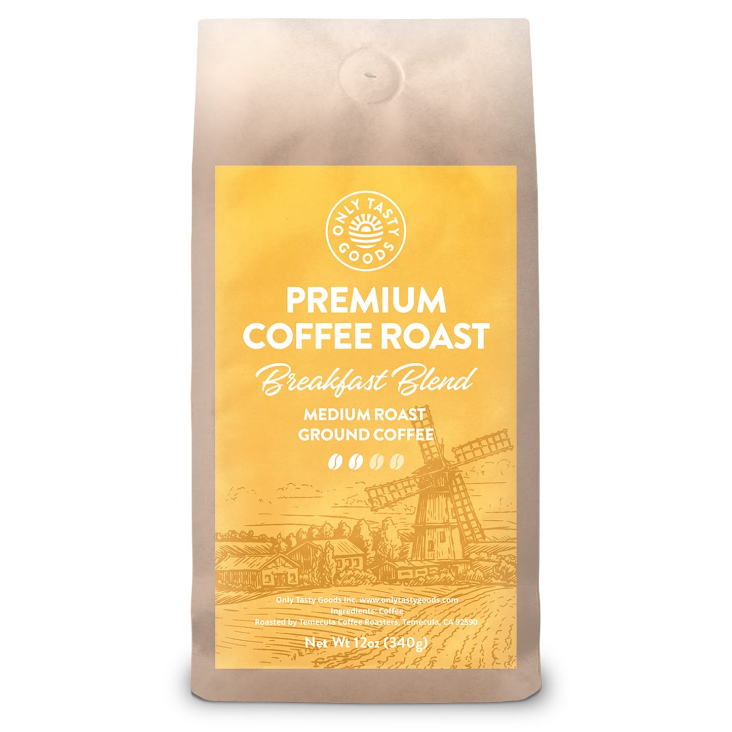 Breakfast Blend Medium Roast Ground Coffee, Speciality Coffee Beans, Fresh Roasted