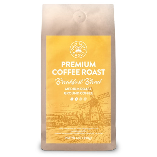Breakfast Blend Medium Roast Ground Coffee, Speciality Coffee Beans, Fresh Roasted