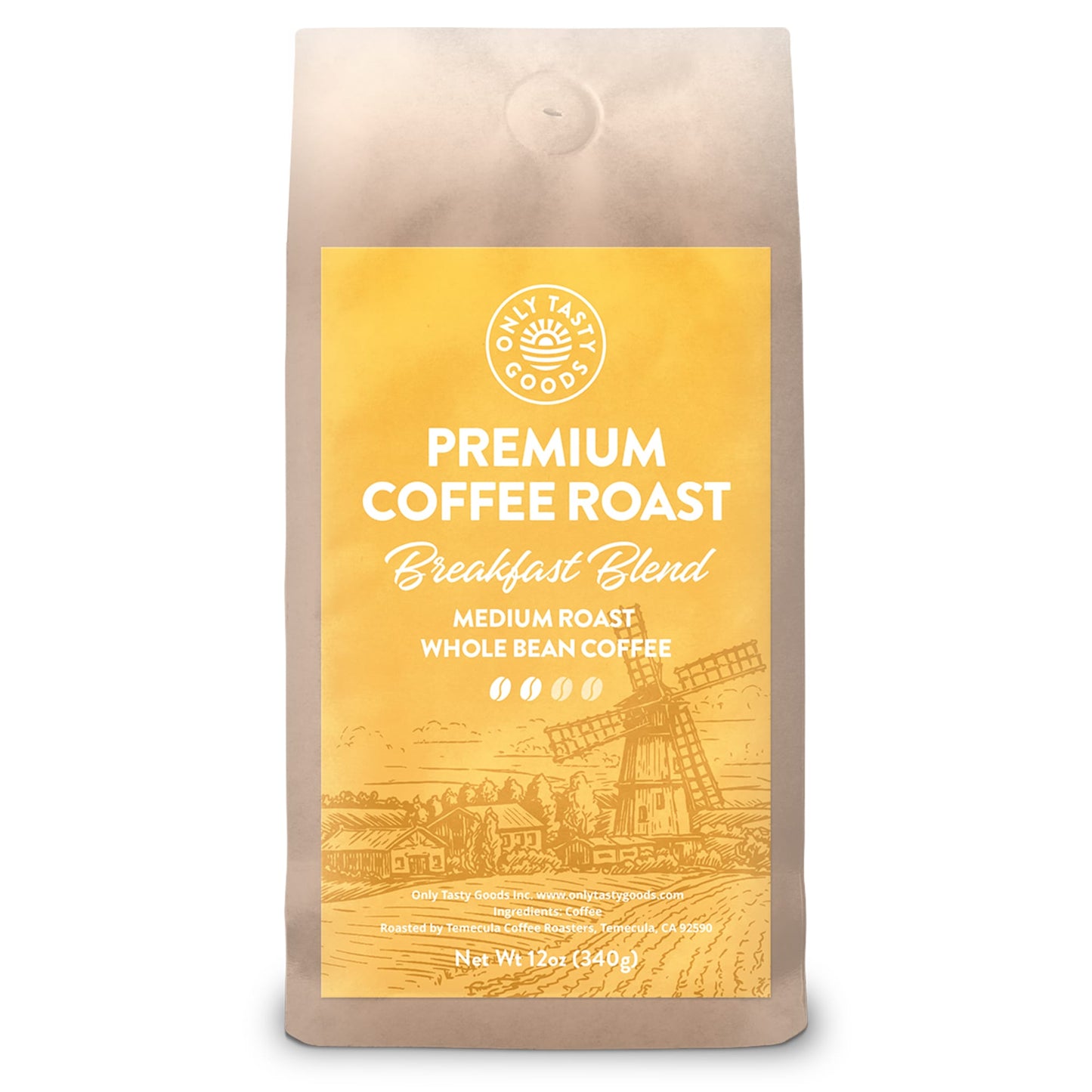 Breakfast Blend Medium Roast Whole Bean Coffee, Speciality Coffee Beans, Fresh Roasted