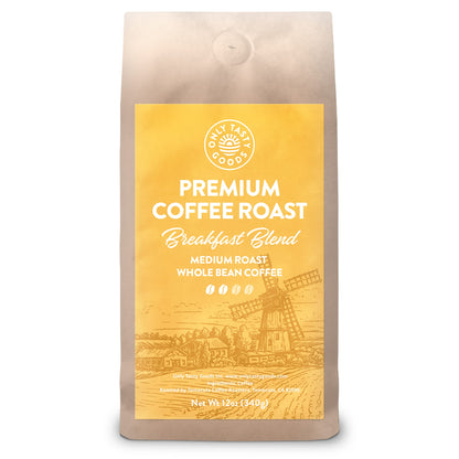 Breakfast Blend Medium Roast Whole Bean Coffee, Speciality Coffee Beans, Fresh Roasted
