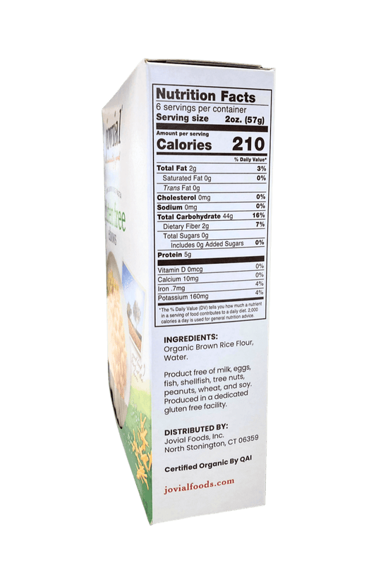 Elbows, Brown Rice, Organic, Jovial, Gluten-Free