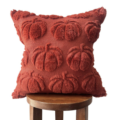 Dark Rust Pumpkin Pillow Cover