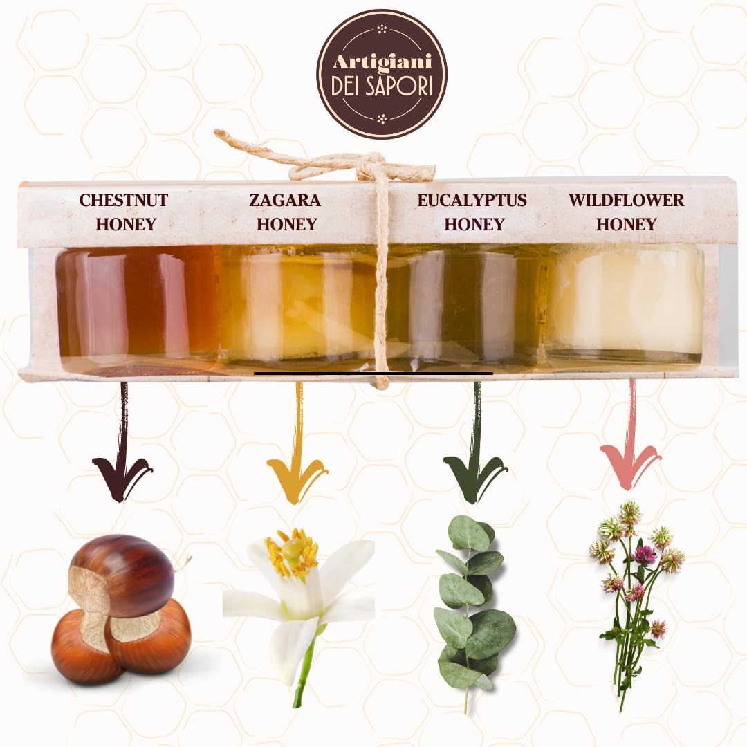 Artigiani dei Sapori, 4 Pack, Various Italian Honey Set "Il Miele"